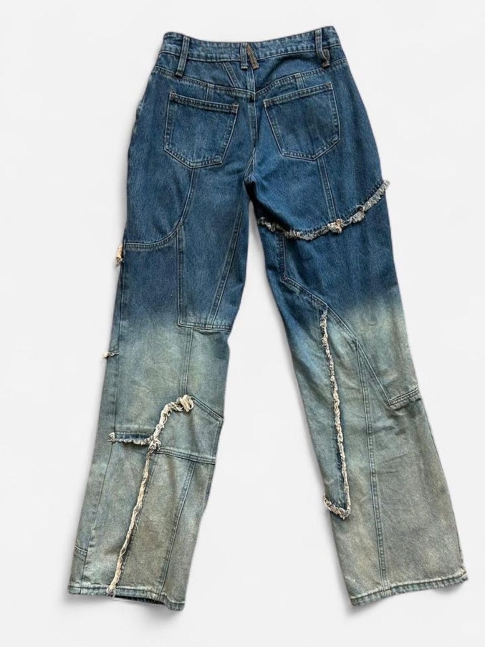 Distressed patchwork Denim Jeans - Picture 3 of 3